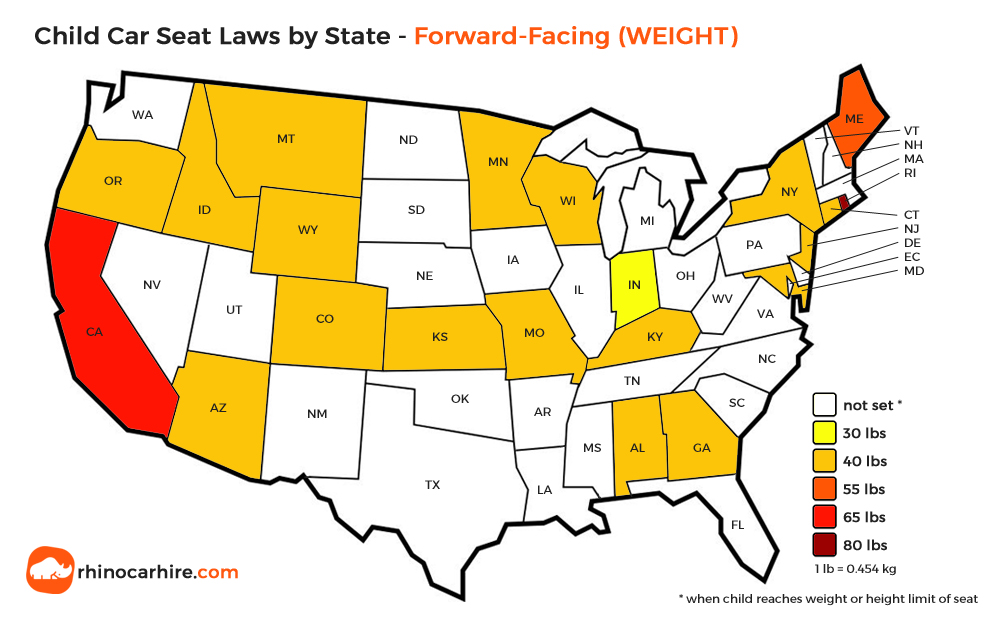 Texas Car Seat Laws Front Facing