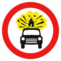 no vehicles carrying explosives